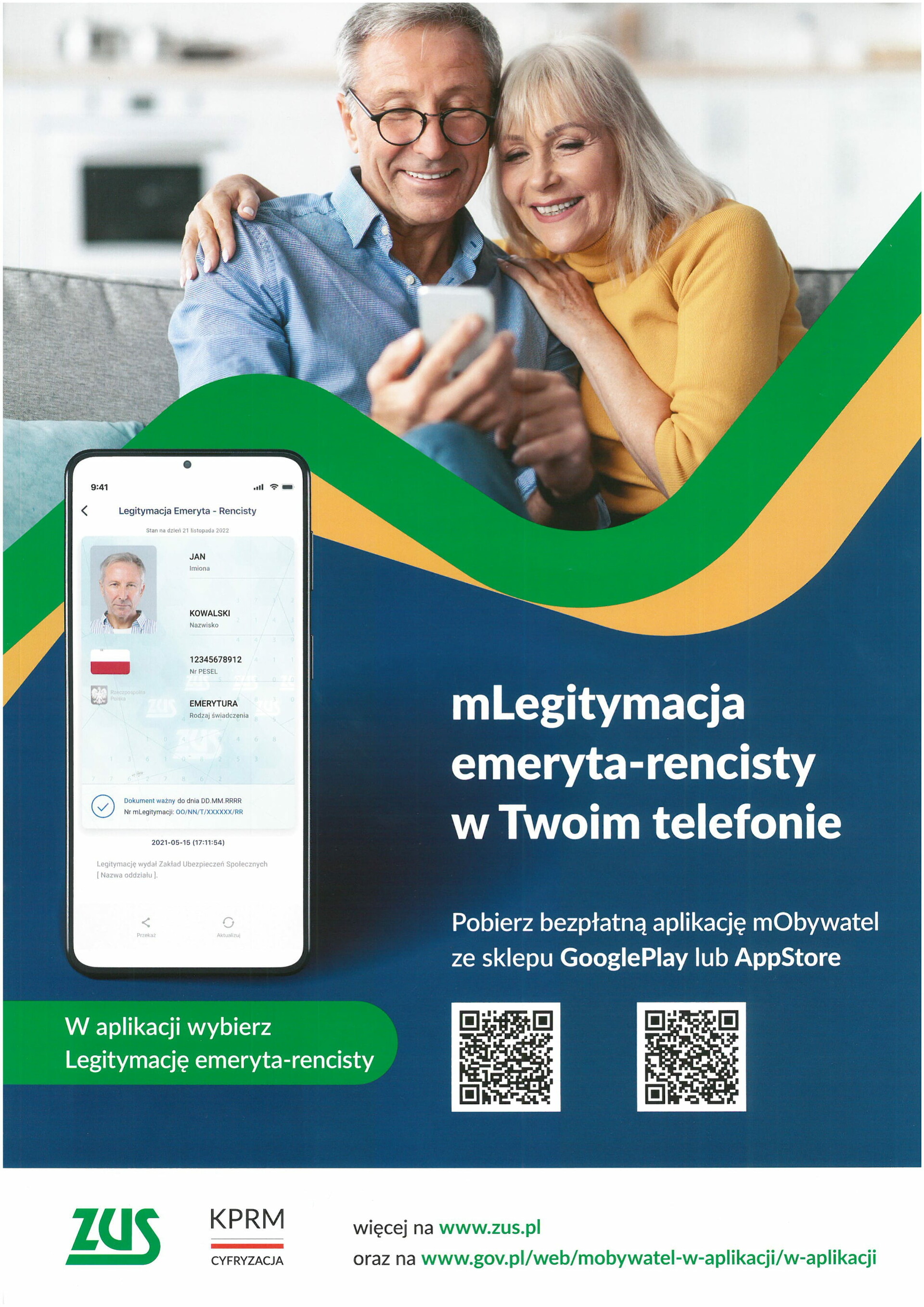 ZUS plakat informacyjny mLegitymacja